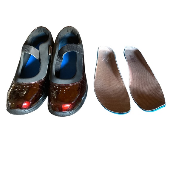 DREW I Rose Mary Jane Croc Embossed Patent Leather Ortho Shoes 9W - Picture 12 of 14